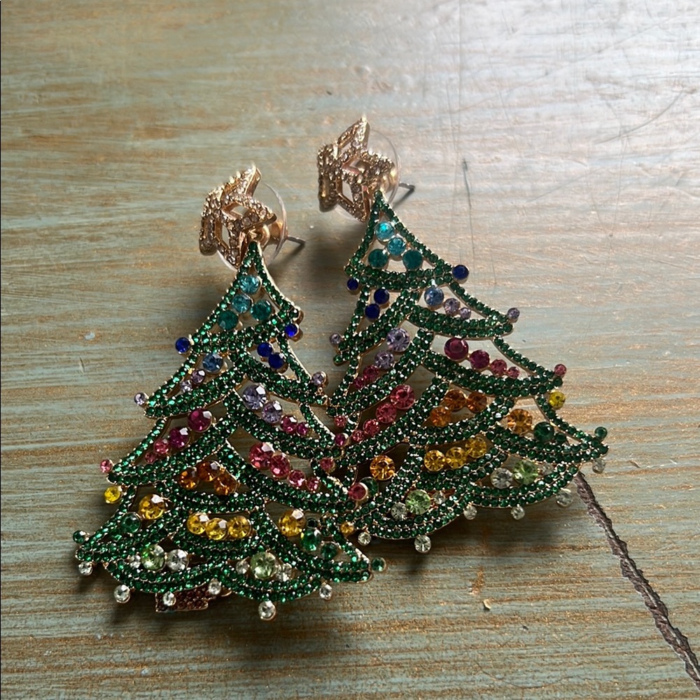 Festive Christmas Tree Earrings